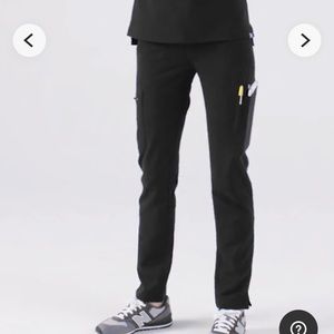 Black Yola Skinny Figs Scrub Pants